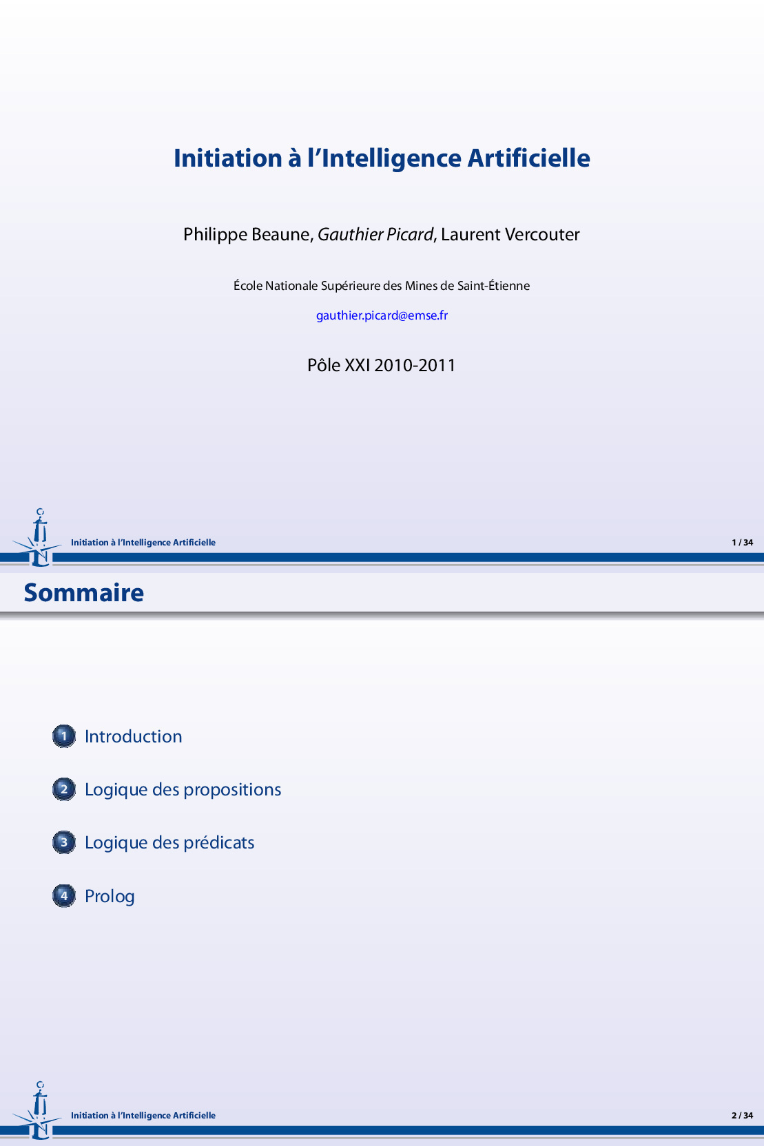 Aperçu du cours Initiation à l’Intelligence Artificielle IA - PDF Gratuit