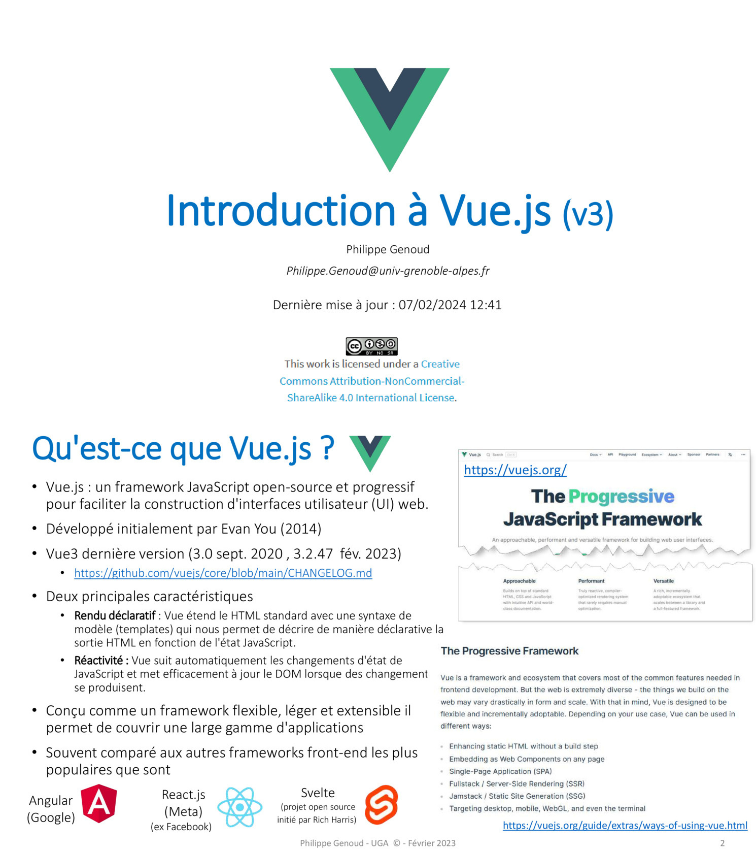Cours Introduction à Vue.js 3 PDF Gratuit