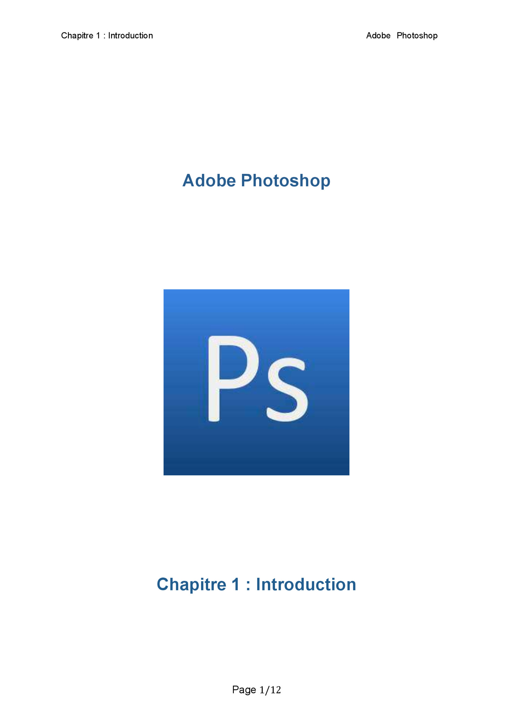 Aperçu : Introduction Adobe Photoshop