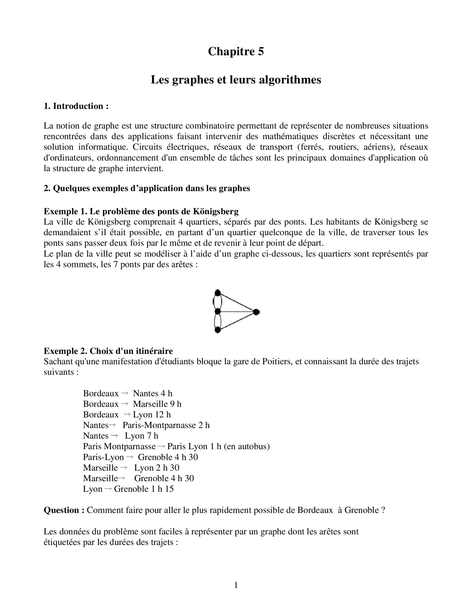 Aperçu : Les graphes et leurs algorithmes