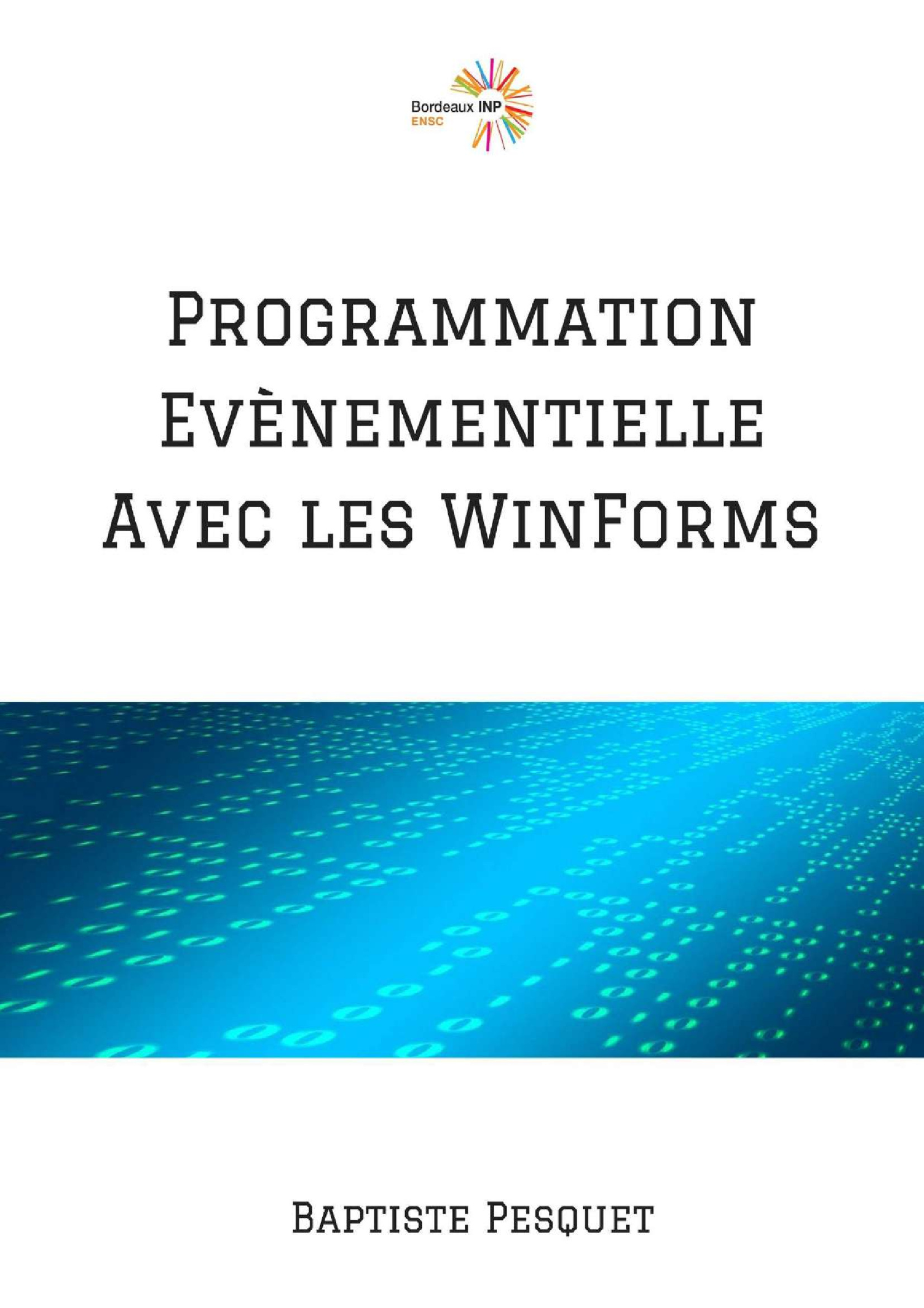 Aperçu : Programmation évènementielle avec les WinForms