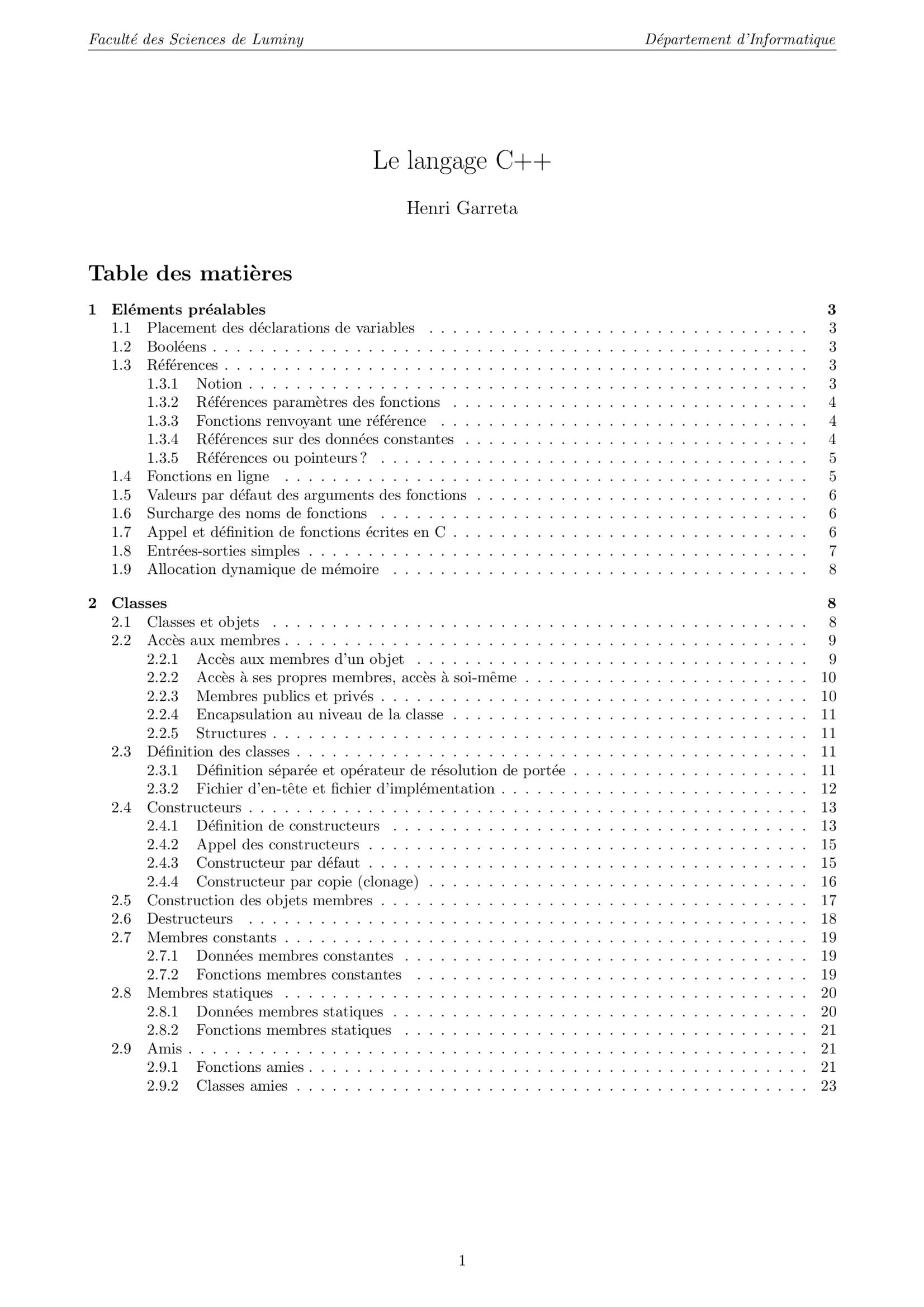 Aperçu : Le langage C++