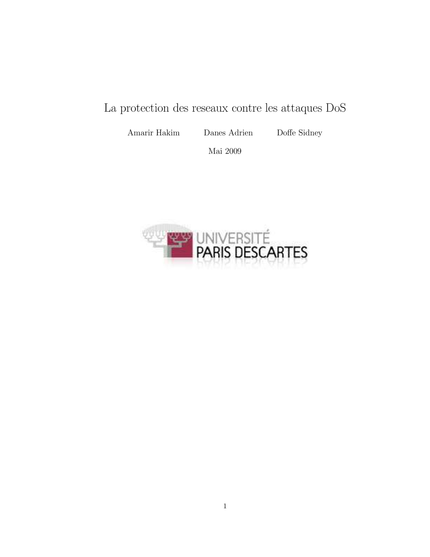 Aperçu : La protection des réseaux contre les attaques DoS