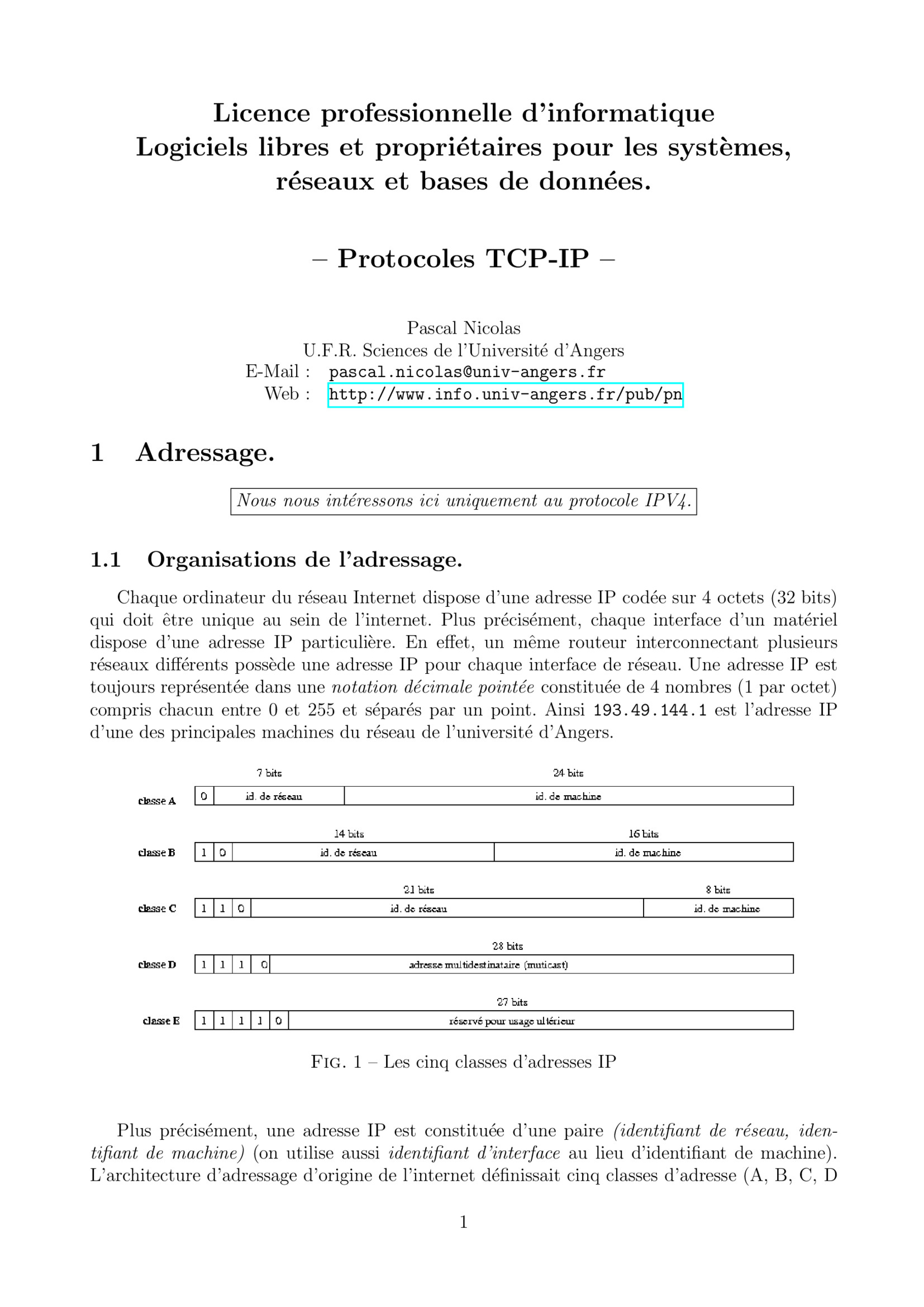 Aperçu : Protocoles TCP-IP