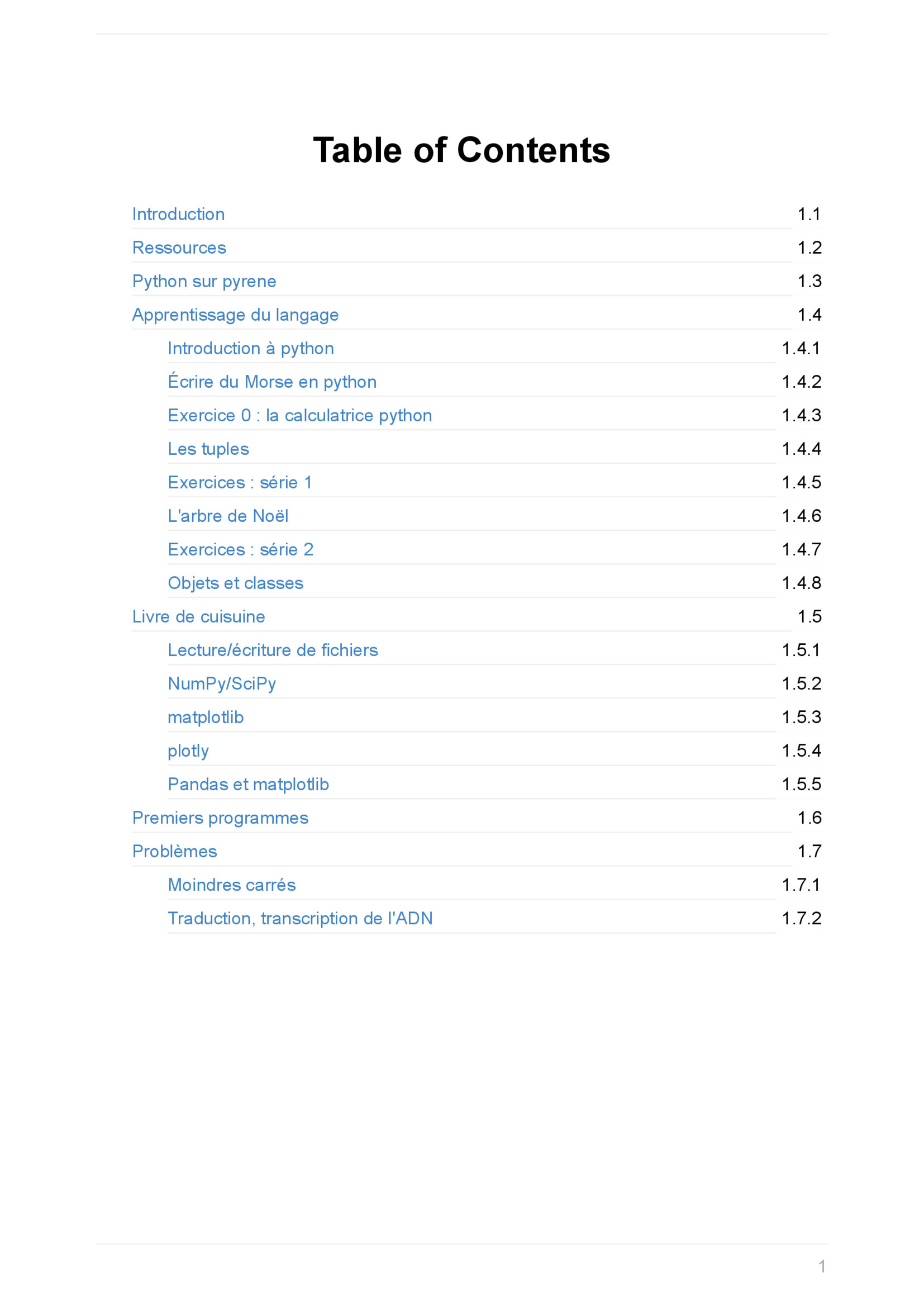 Aperçu : Python à usage scientifique