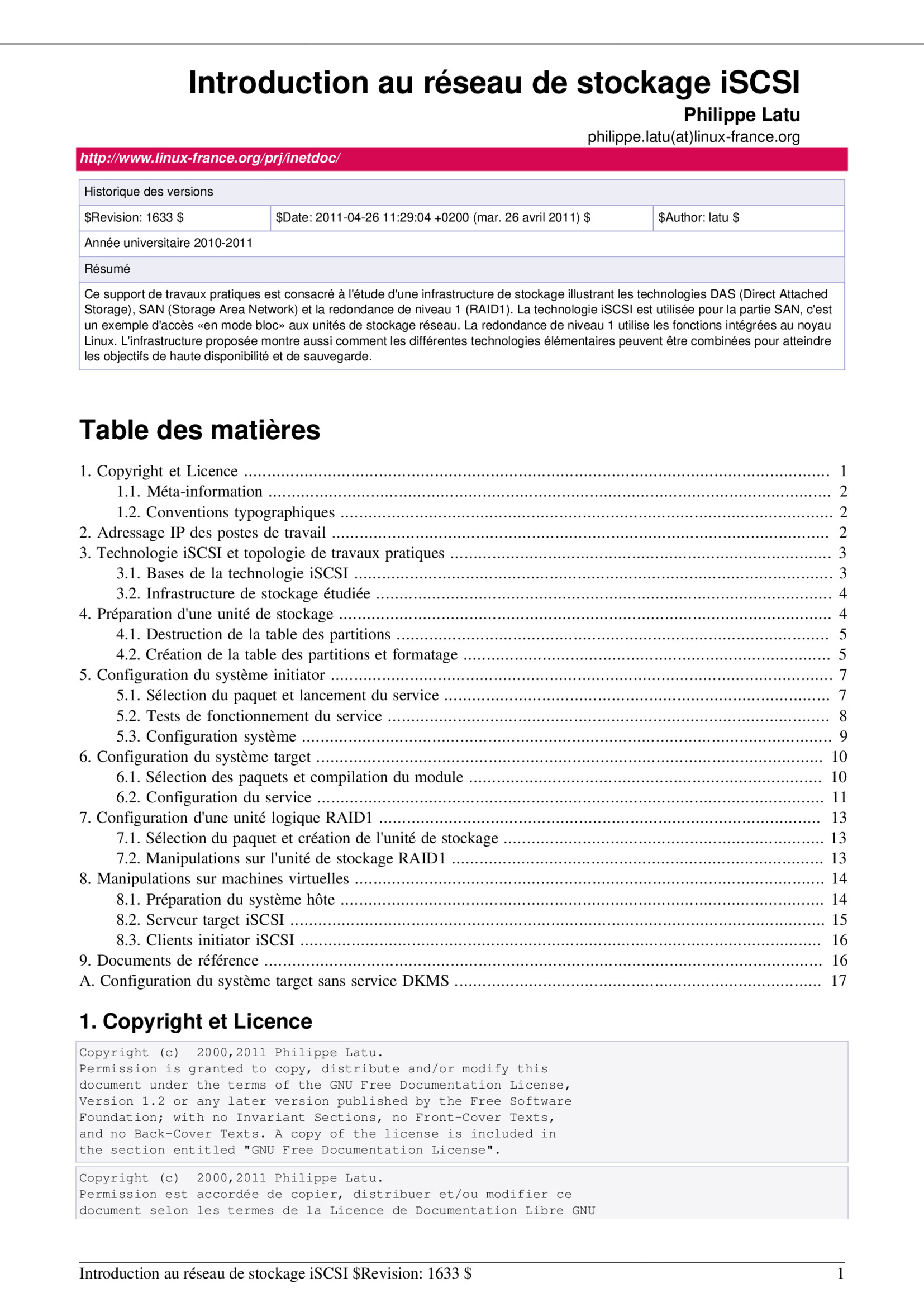Aperçu : Réseau de stockage iSCSI