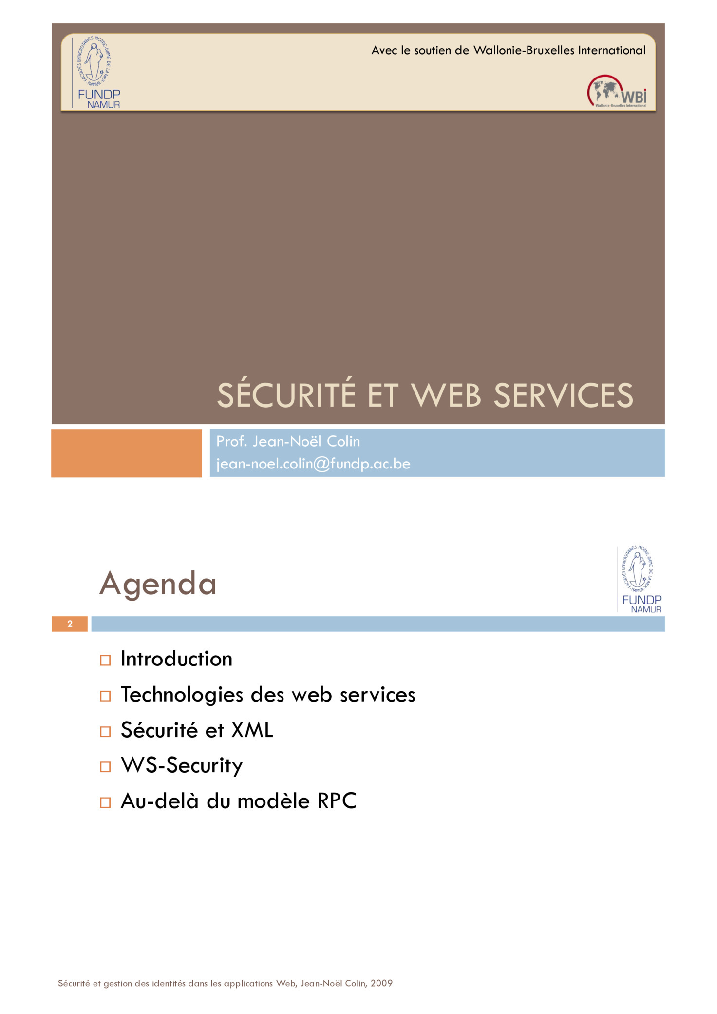 Aperçu : Sécurité et web services