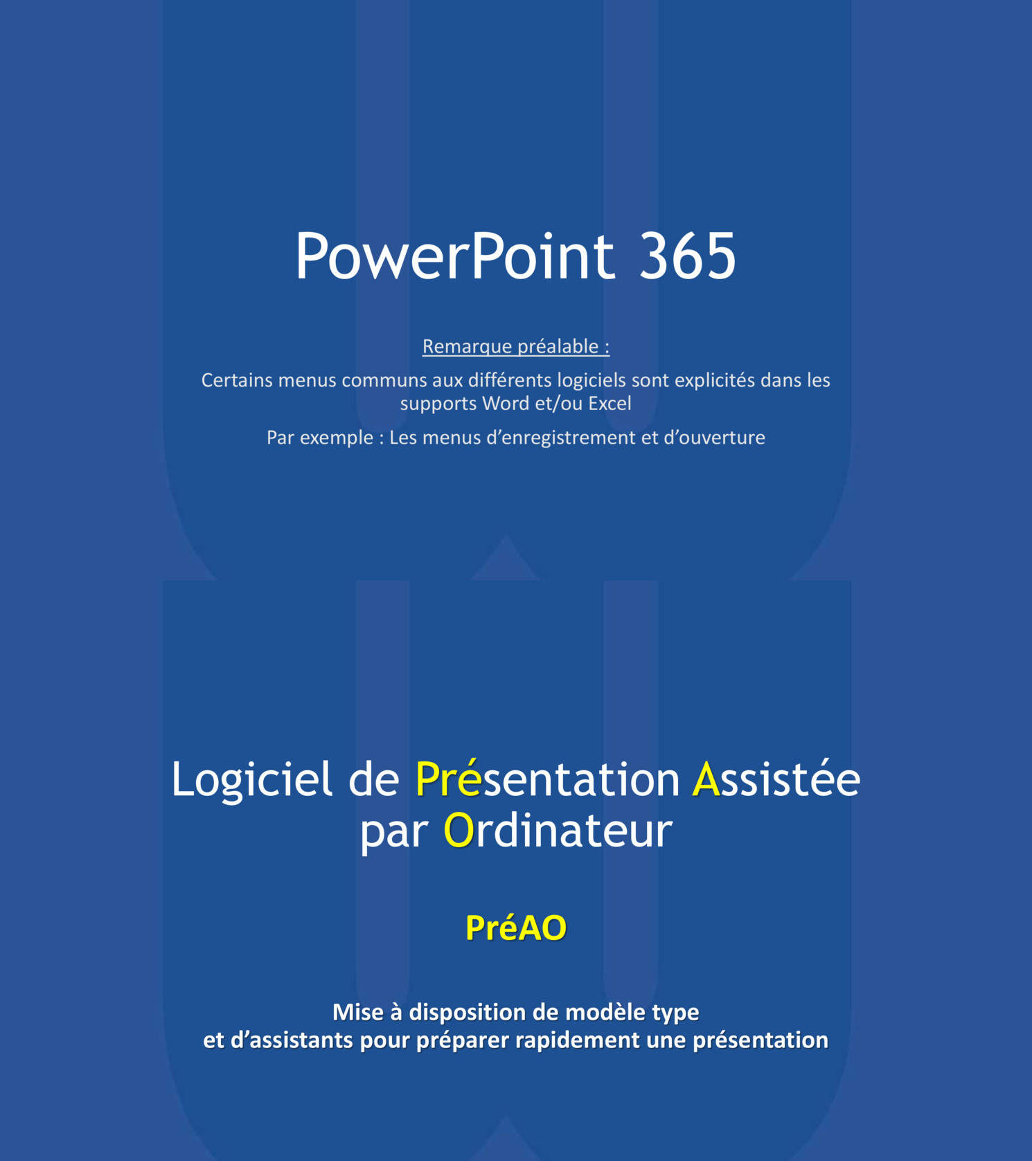 Aperçu : Support de cours PowerPoint 365