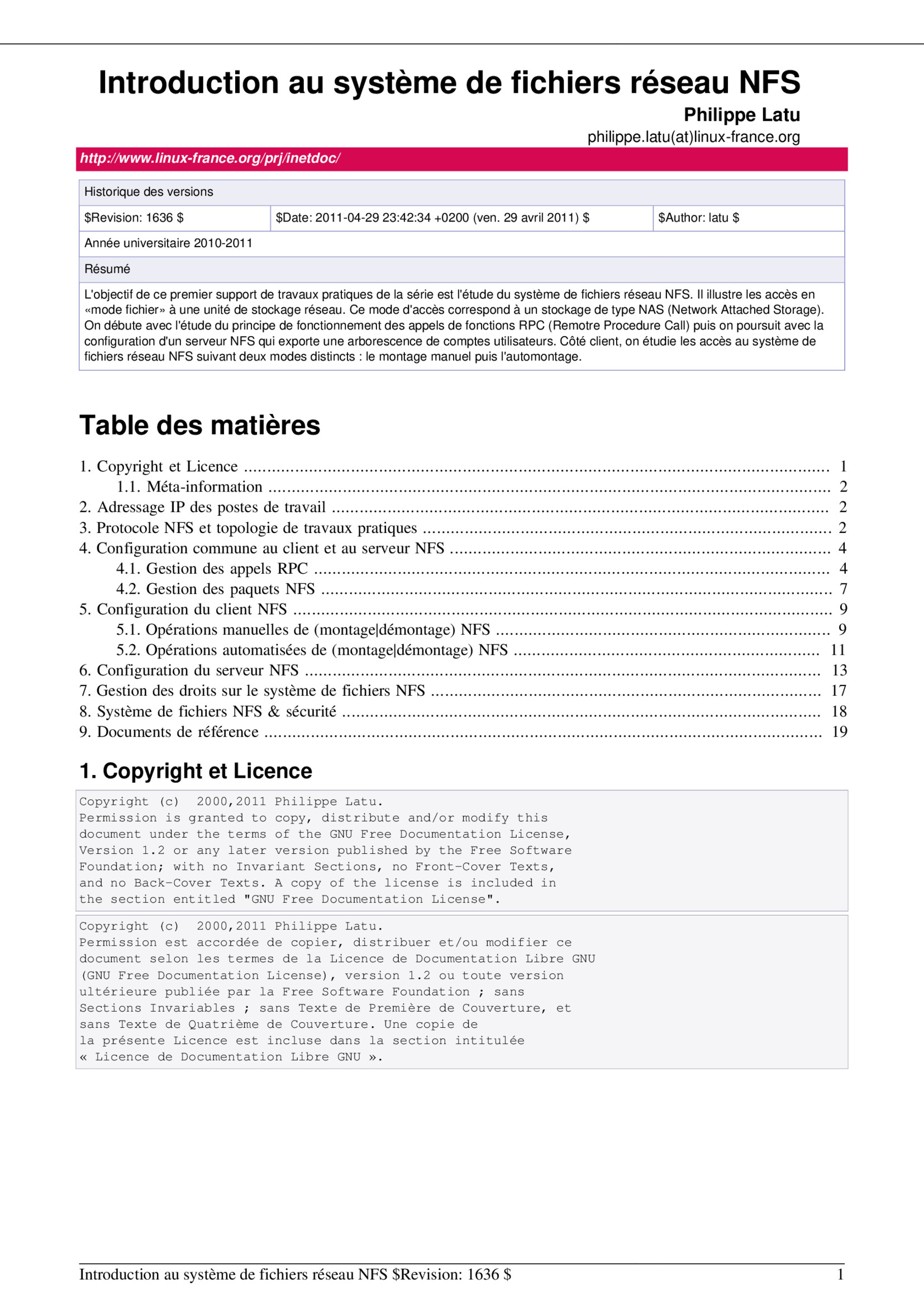 Aperçu : Système de fichiers réseau NFS