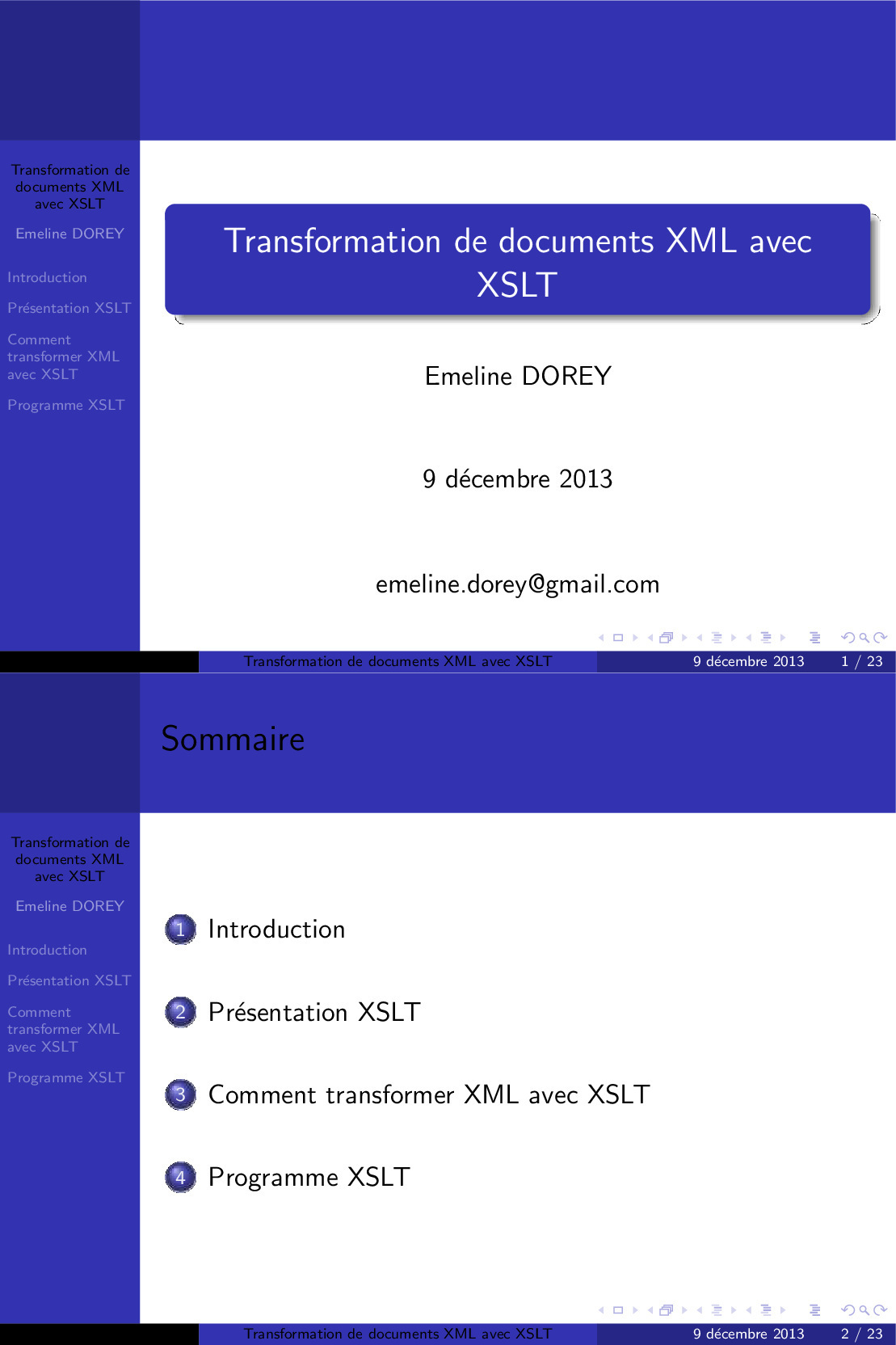 Aperçu : Transformation XML avec XSLT