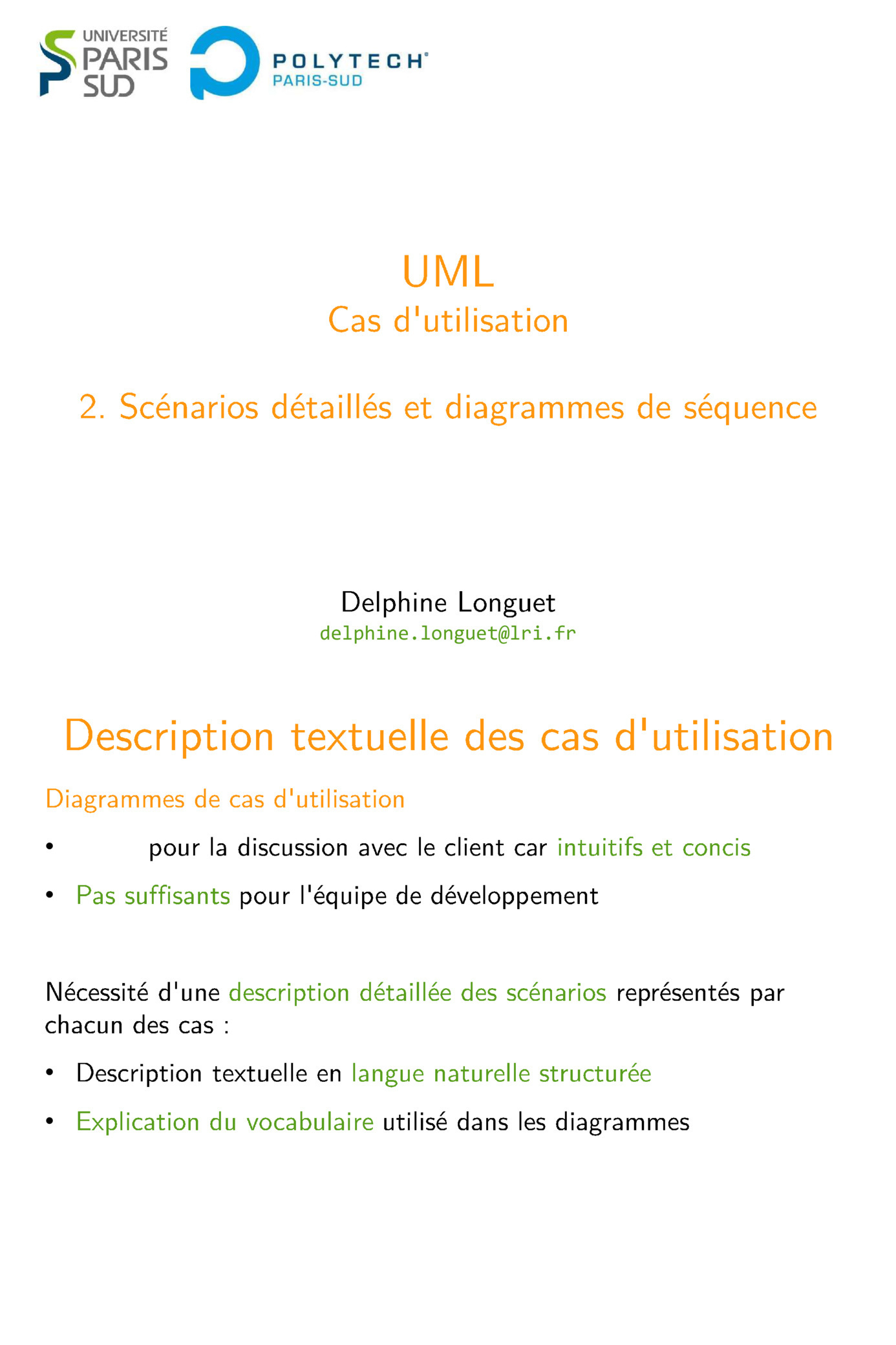 Aperçu : UML: Scénarios détaillés et diagrammes de séquence