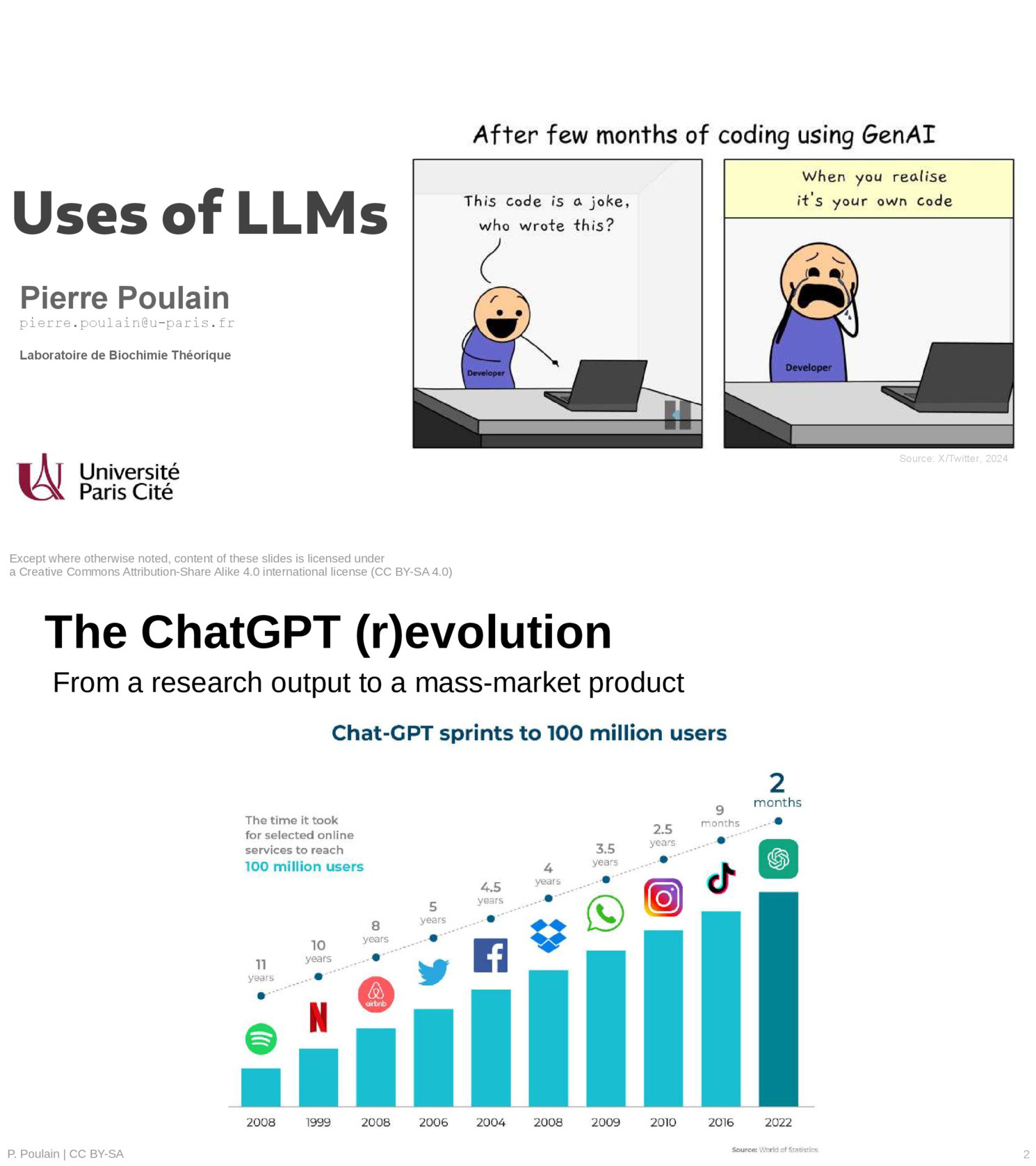 Aperçu : Uses of LLMs (intro IA générative)