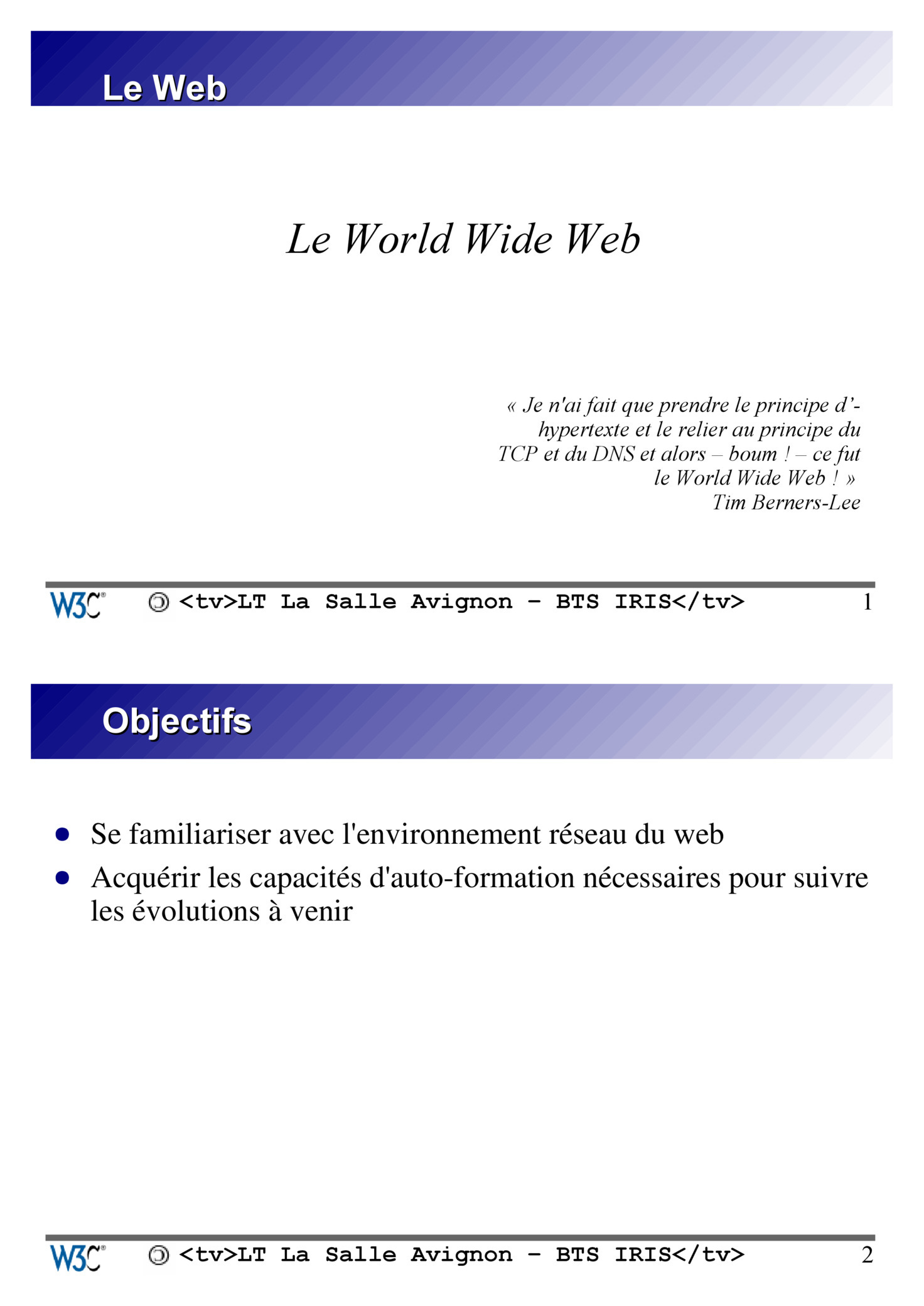 Aperçu : Le World Wide Web (www)